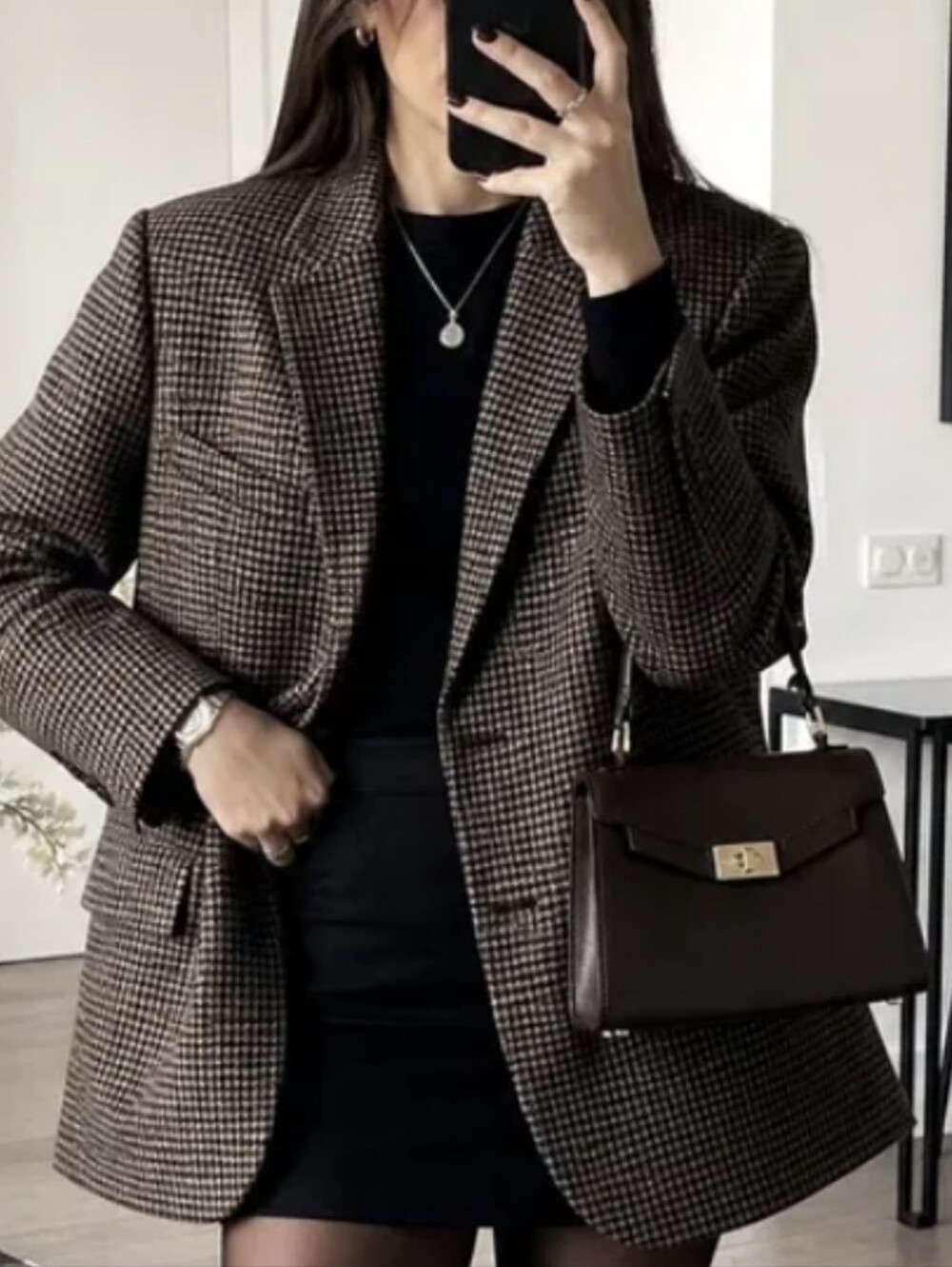 ZARA Wool Blend  Blazer Brown Size L - Picture 7 of 16